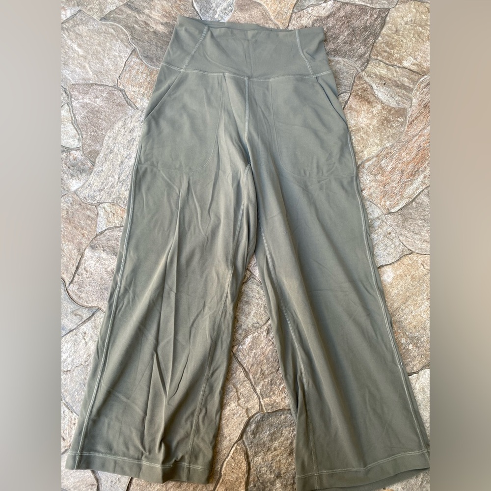 Grey sage align crop wide leg - lululemon